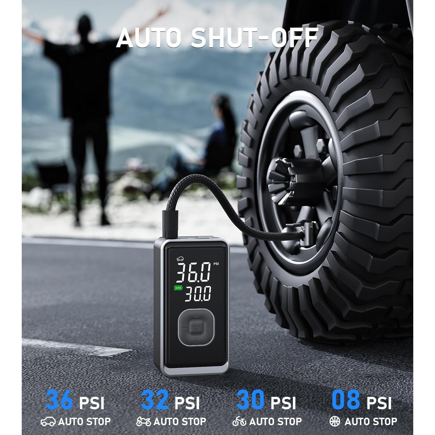 Compresor de Aire Portátil Pumptiva 150 PSI Inalámbrico