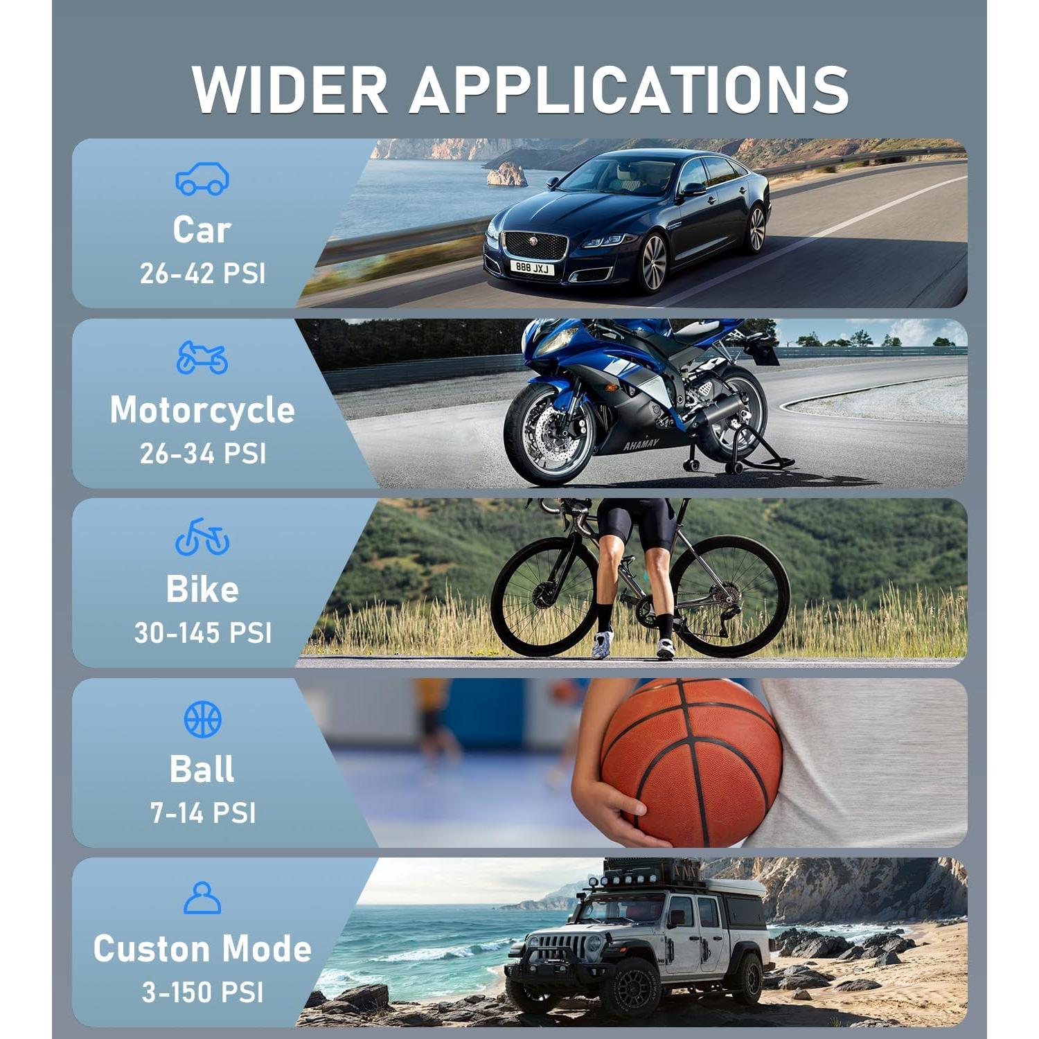 Compresor de Aire Portátil Pumptiva 150 PSI Inalámbrico