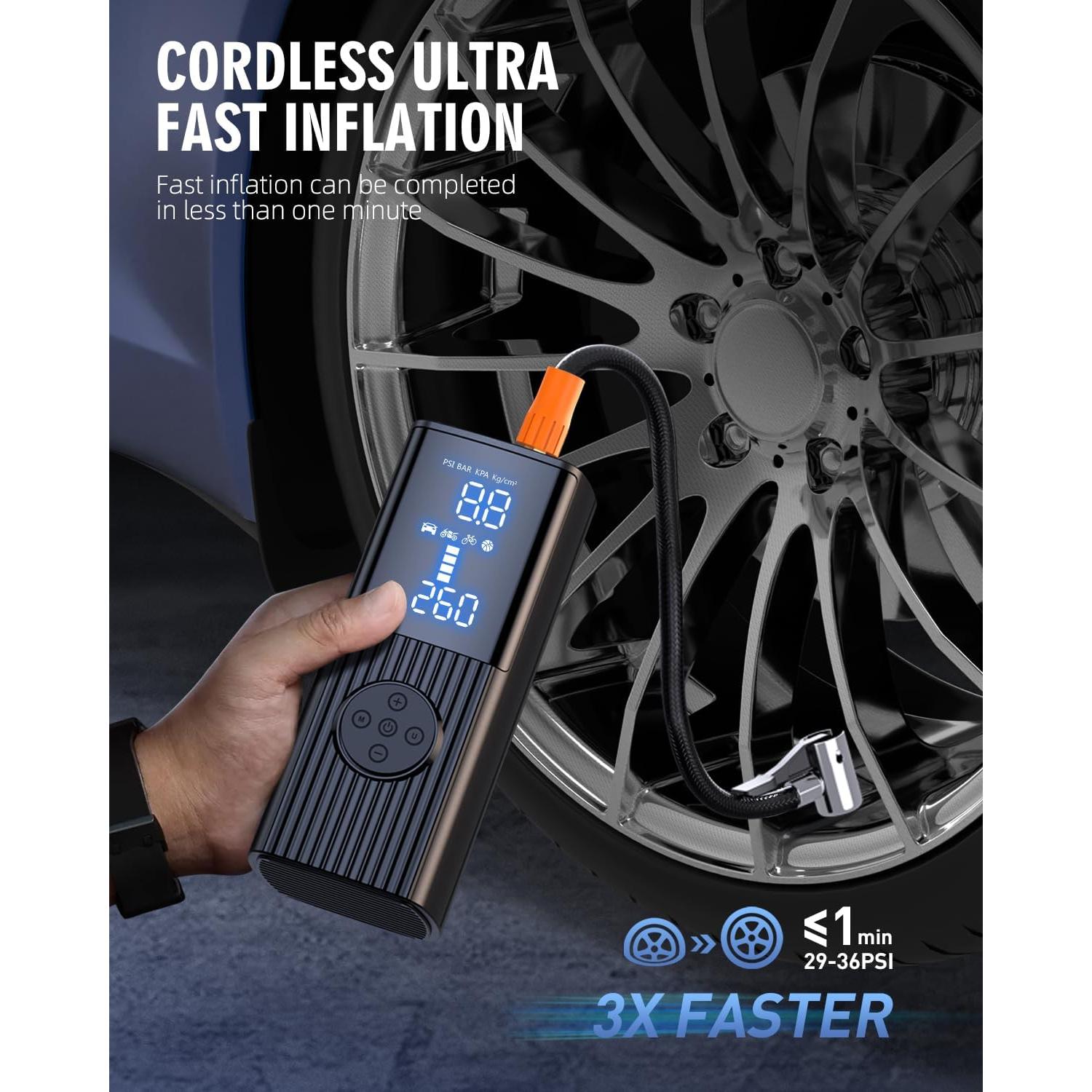 Compresor de Aire Portátil Hafuloky P013 180 PSI 36 L/min