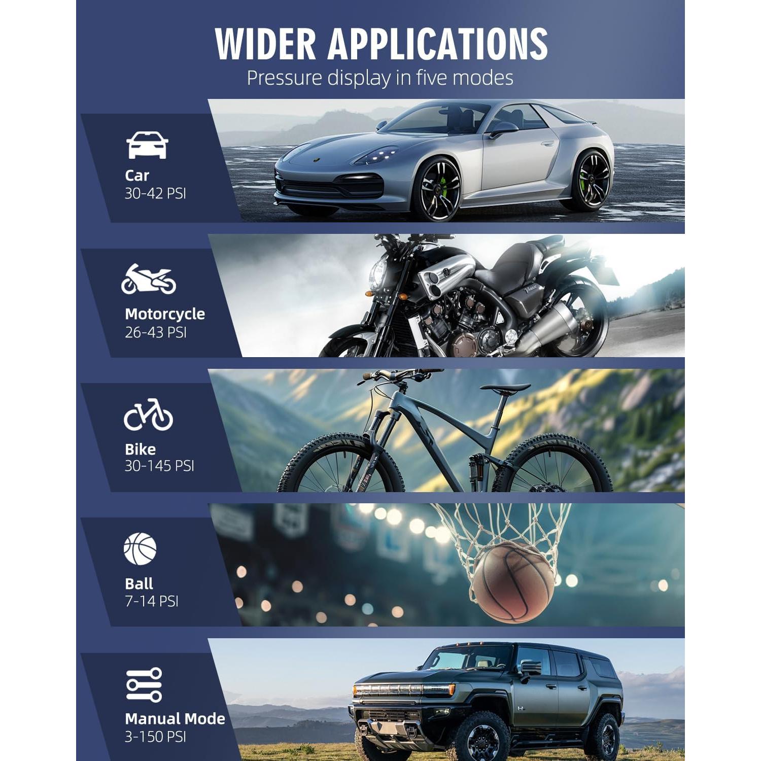 Compresor de Aire Portátil Hafuloky P013 180 PSI 36 L/min