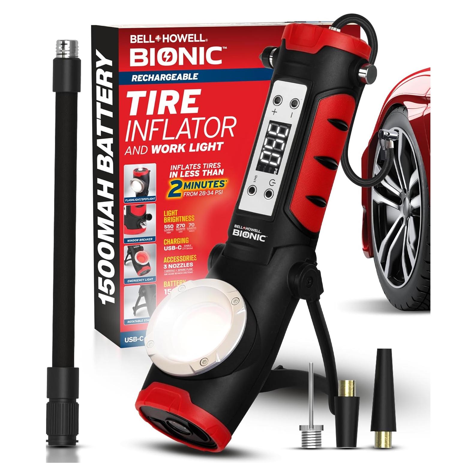 Inflador de Neumáticos Bionic Rescue 1500mAh Portátil 120 PSI