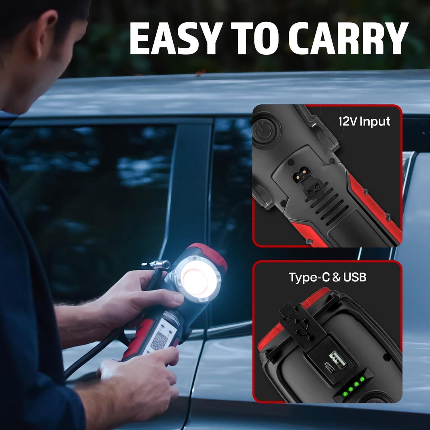 Inflador de Neumáticos Bionic Rescue 1500mAh Portátil 120 PSI