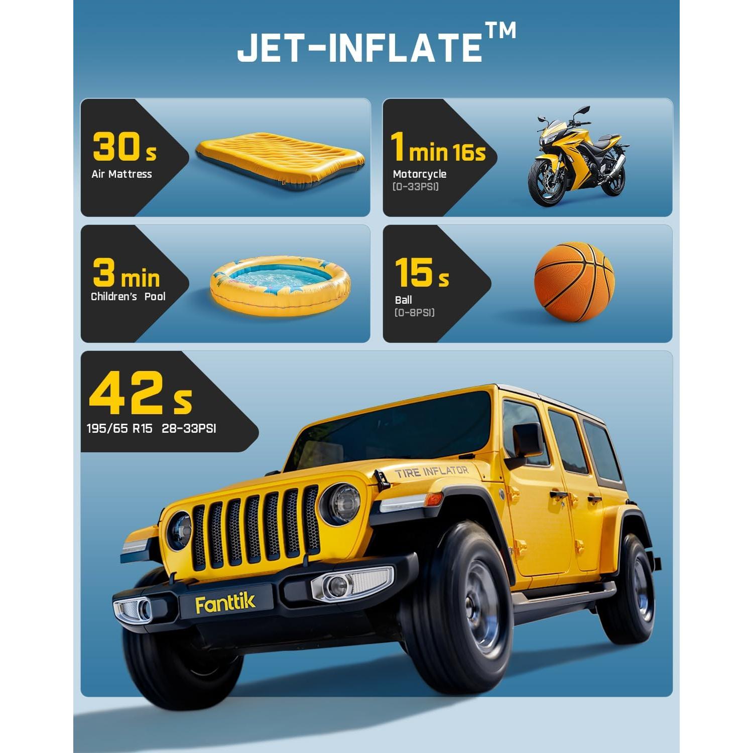 Compresor de Aire Inalámbrico Fanttik X10 150 PSI para Neumáticos