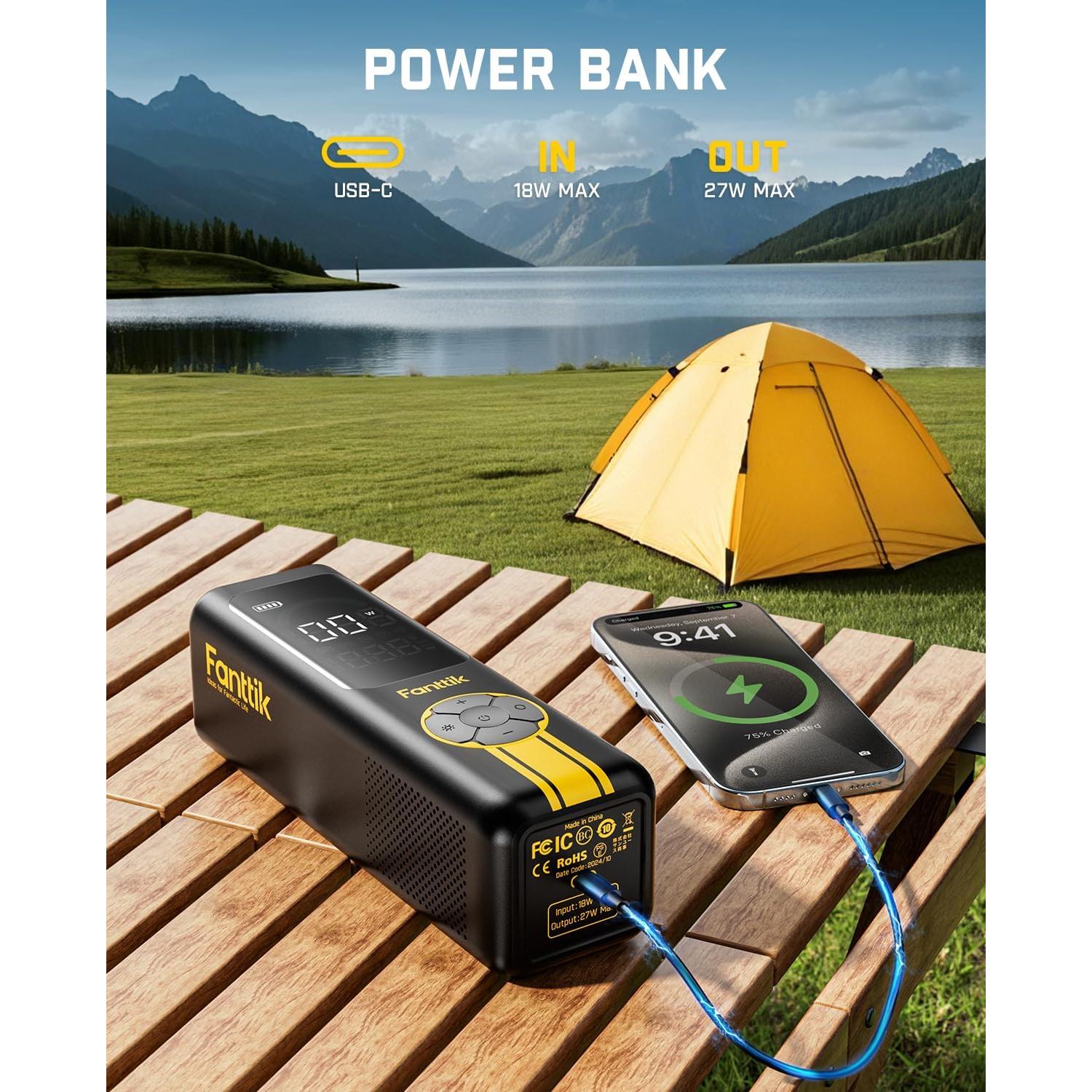 Compresor de Aire Inalámbrico Fanttik X10 150 PSI para Neumáticos