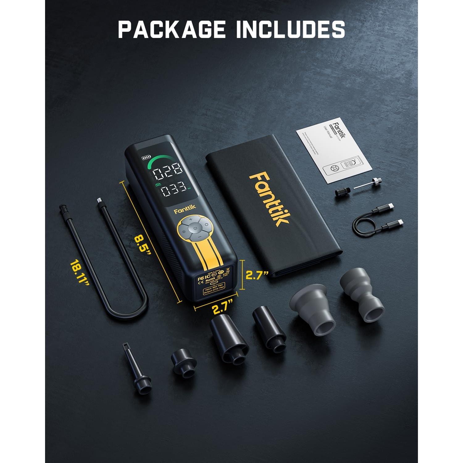 Compresor de Aire Inalámbrico Fanttik X10 150 PSI para Neumáticos