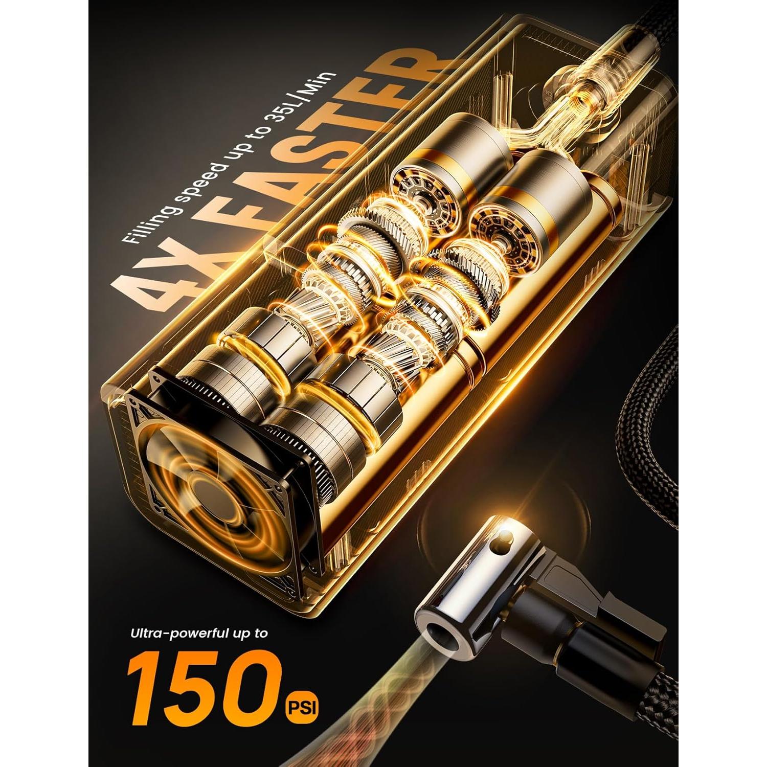 Inflador de Neumáticos Portátil Lamicall VHEP01-B2 150 PSI