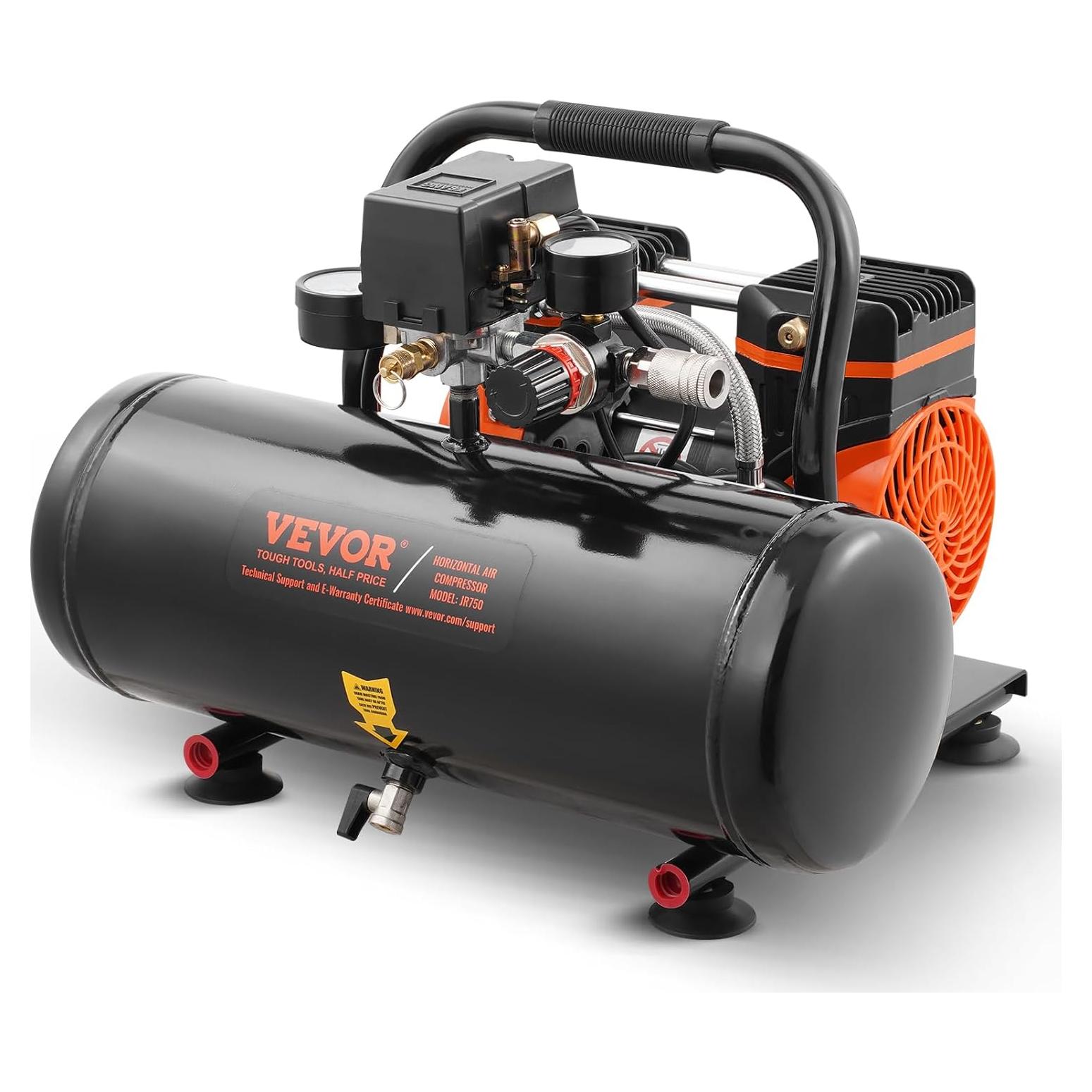 Compresor de Aire VEVOR 2 Galones 1HP Silencioso 81dB