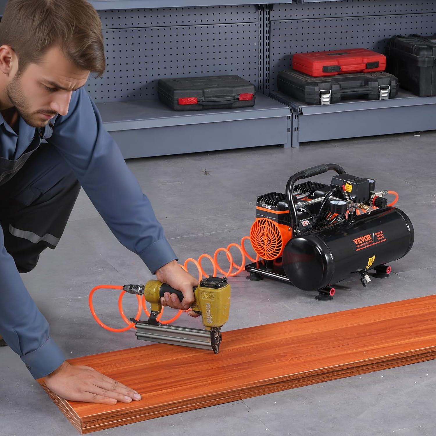 Compresor de Aire VEVOR 2 Galones 1HP Silencioso 81dB