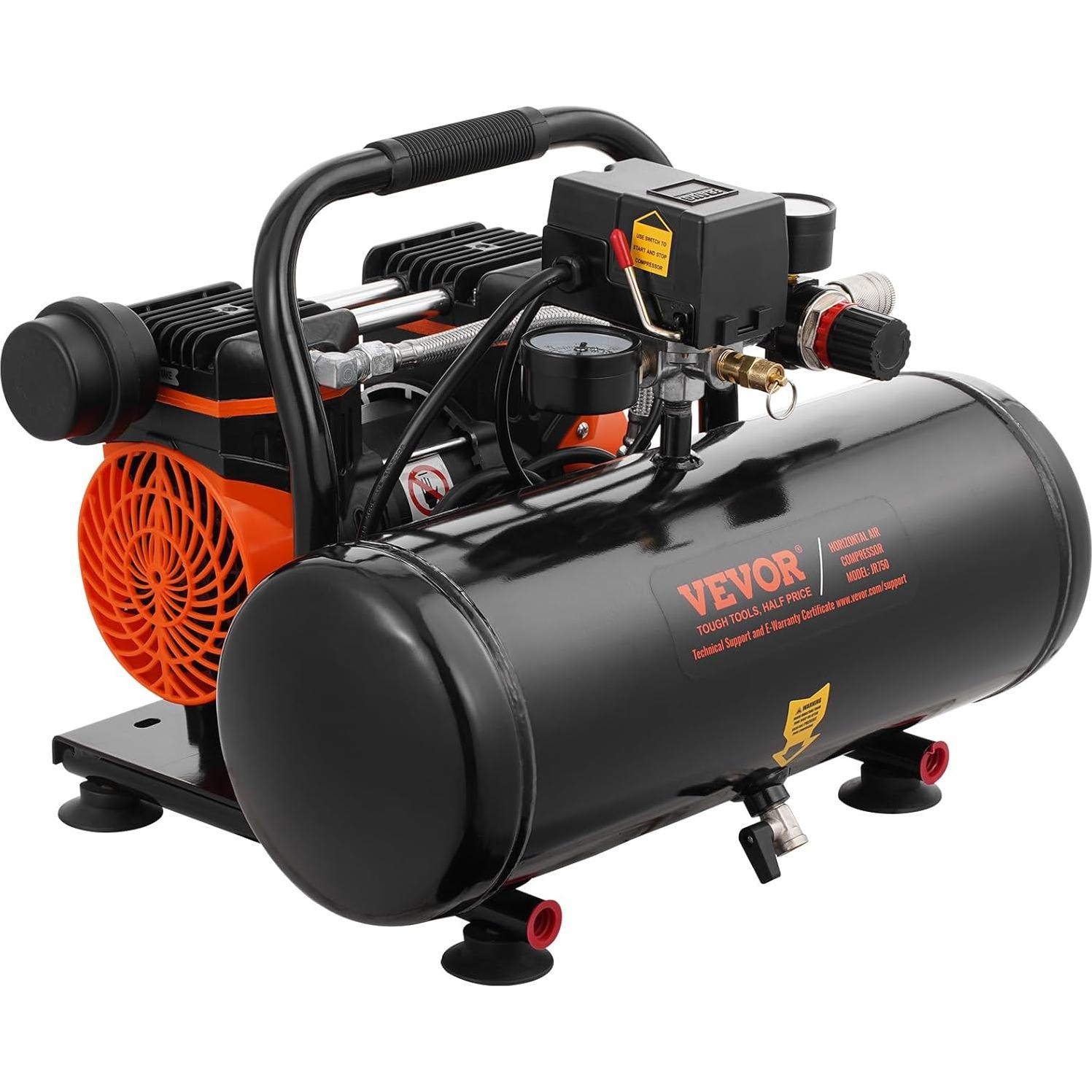 Compresor de Aire VEVOR 2 Galones 1HP Silencioso 81dB