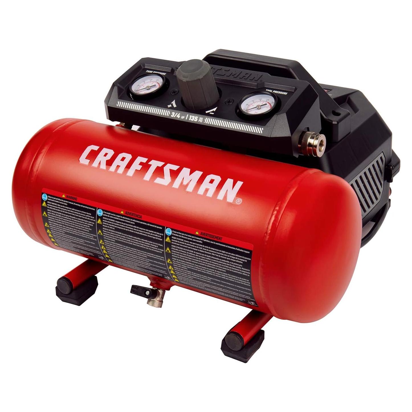 Compresor de Aire Craftsman 1.5 Galones 0.75 HP 135 PSI