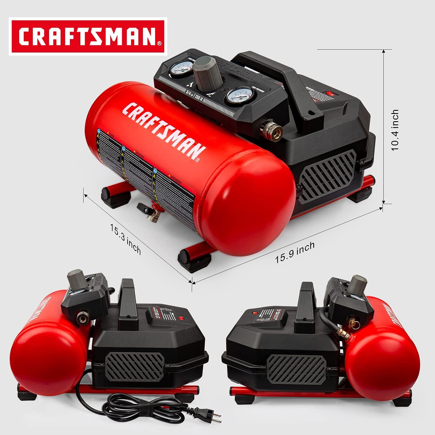 Compresor de Aire Craftsman 1.5 Galones 0.75 HP 135 PSI