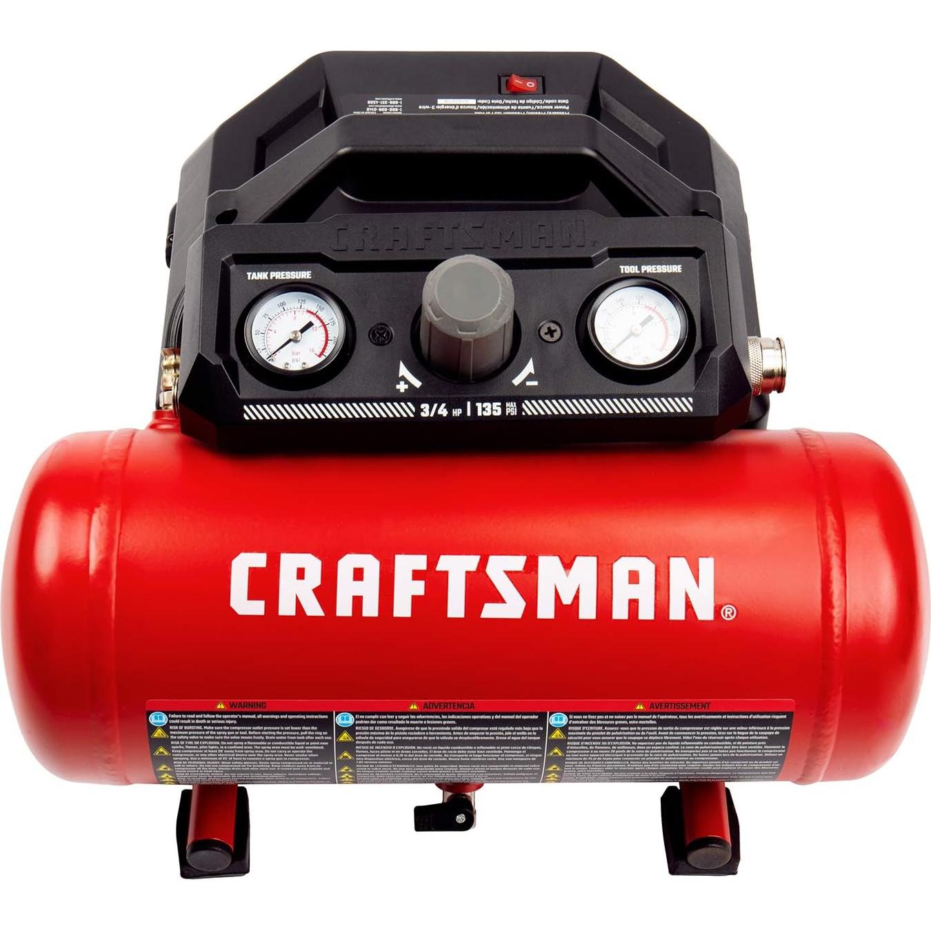 Compresor de Aire Craftsman 1.5 Galones 0.75 HP 135 PSI
