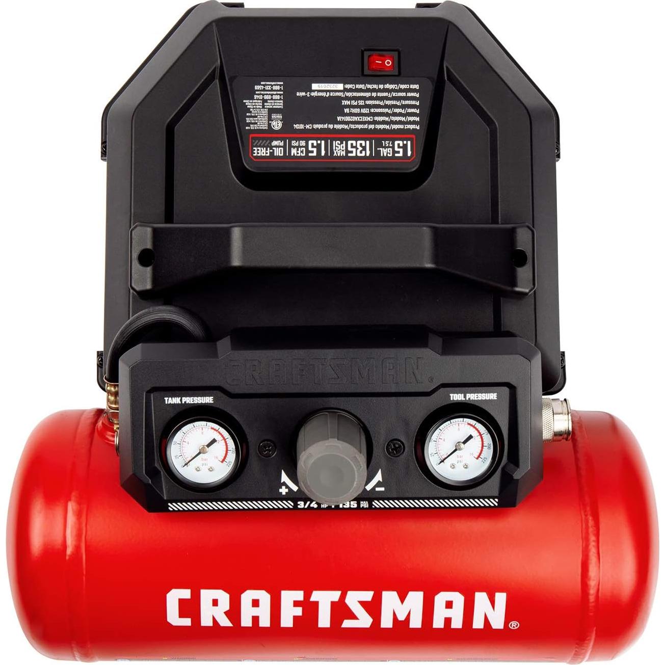 Compresor de Aire Craftsman 1.5 Galones 0.75 HP 135 PSI