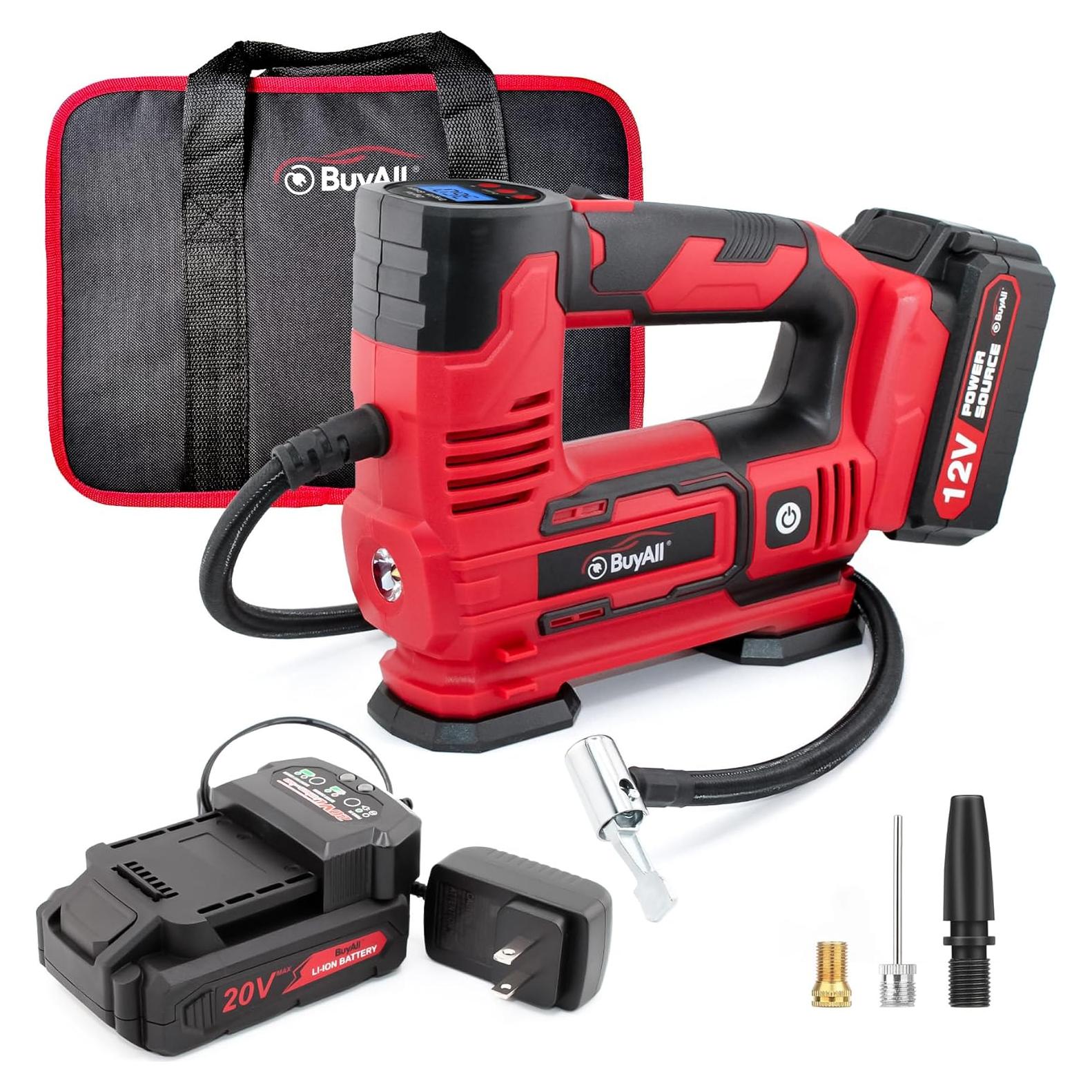 Compresor de Aire Inalámbrico BuyAll 20V 150 PSI Portátil