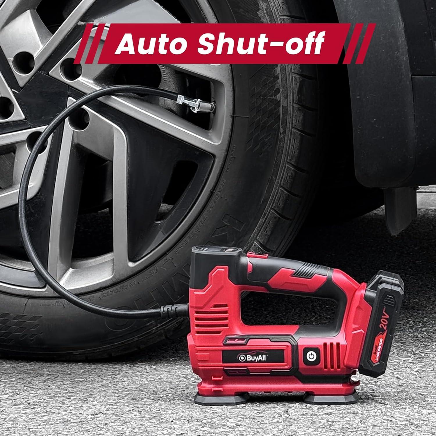 Compresor de Aire Inalámbrico BuyAll 20V 150 PSI Portátil