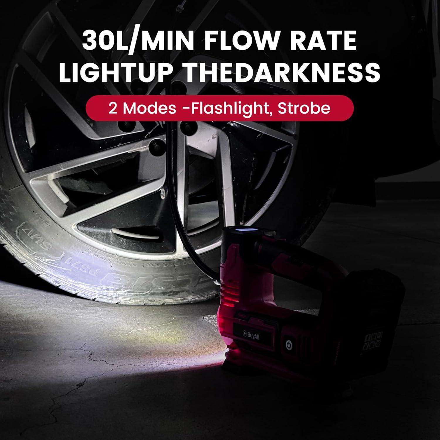 Compresor de Aire Inalámbrico BuyAll 20V 150 PSI Portátil