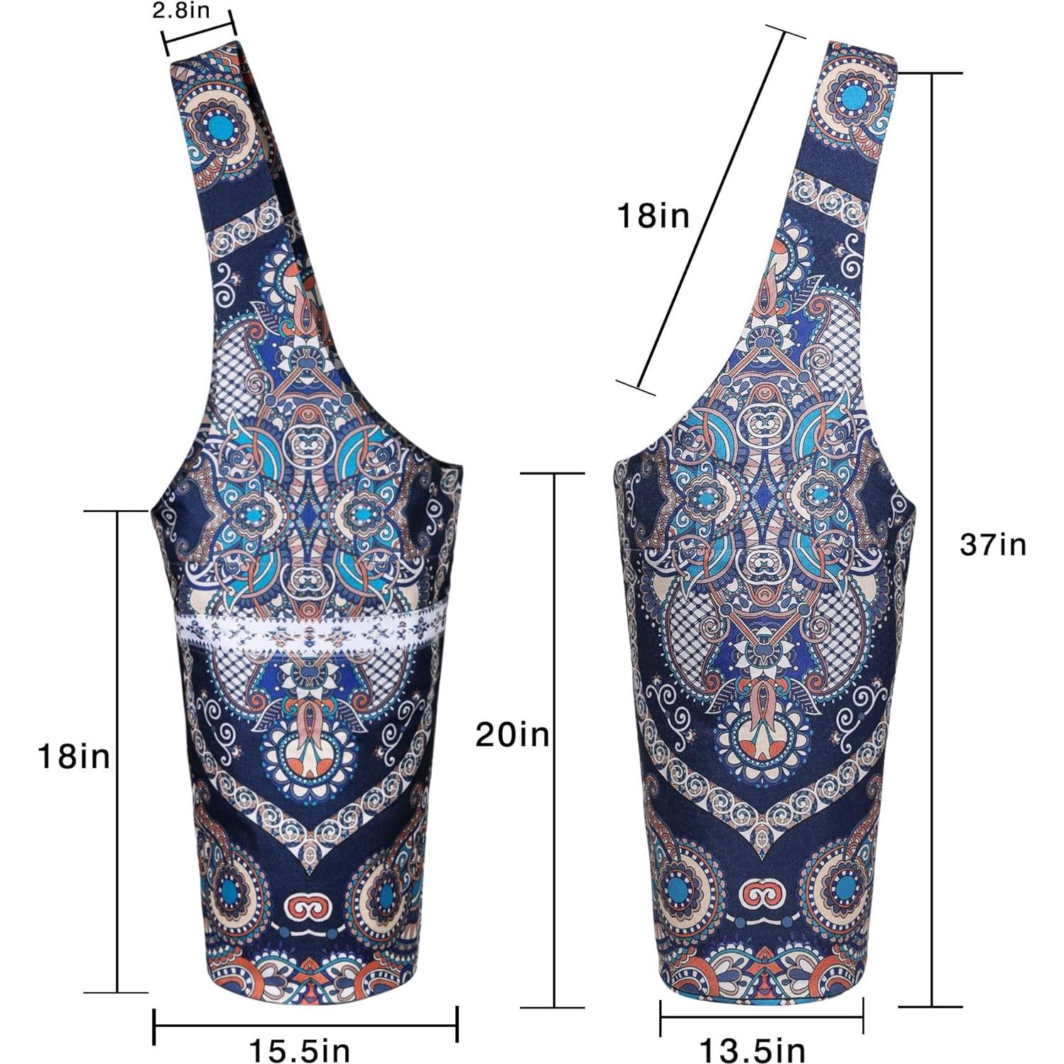 Bolsa de Yoga BagYG 94x39cm Floral con Bolsillo Lateral