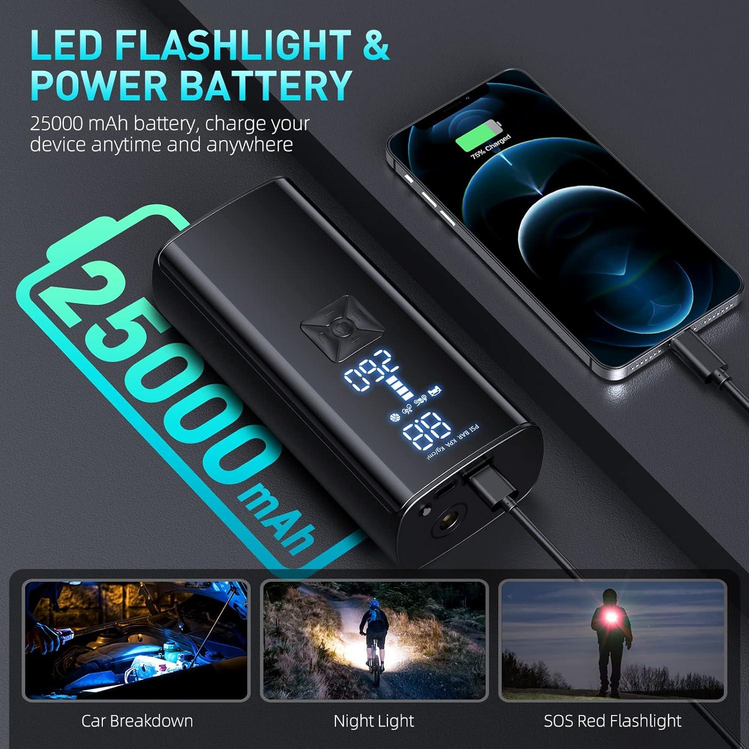 Compresor de Aire Portátil GJOSYOI P015 150 PSI 25000mAh