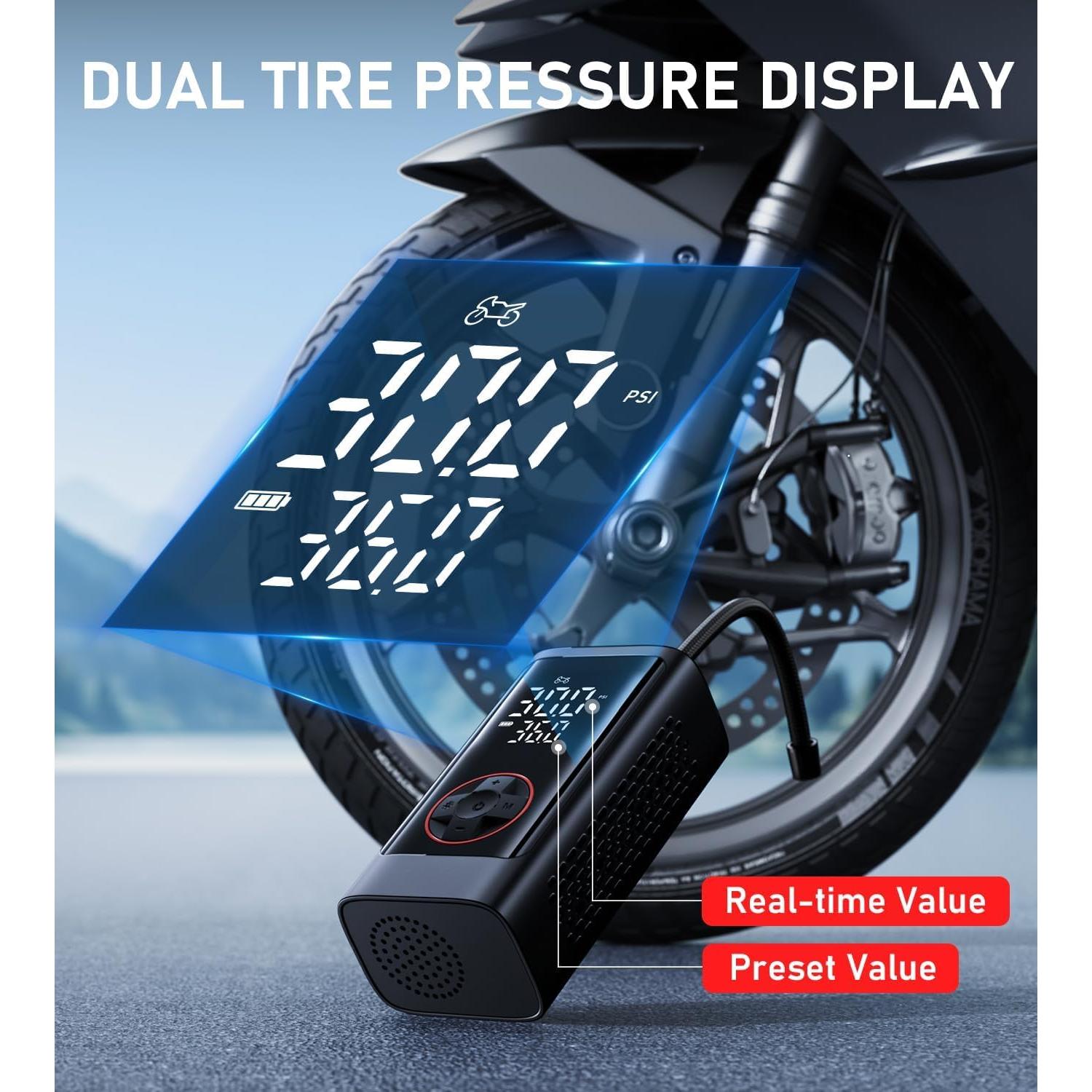 Compresor de Aire Portátil JUSUOX 150 PSI para Neumáticos