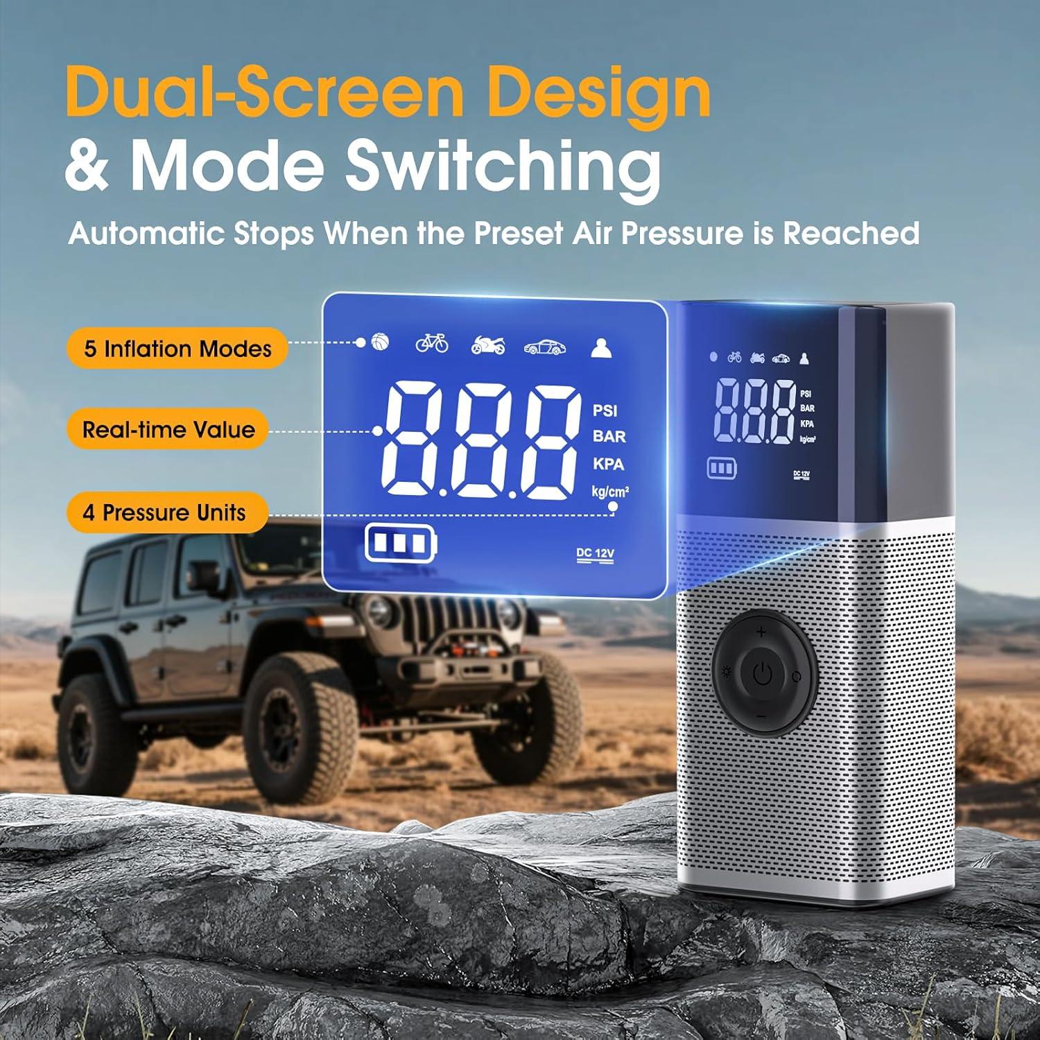 Compresor de Aire Portátil FLYKID T2220 150PSI Batería Recargable