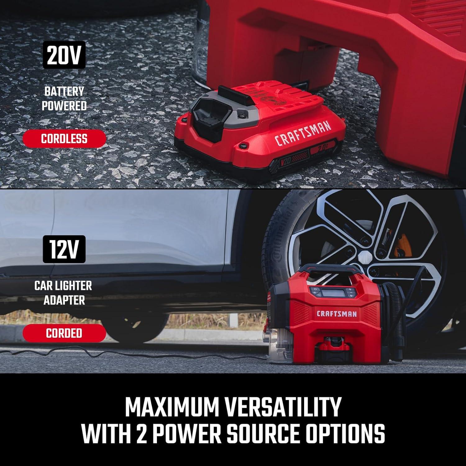 Compresor de Aire Portátil Craftsman V20 3-en-1 160PSI