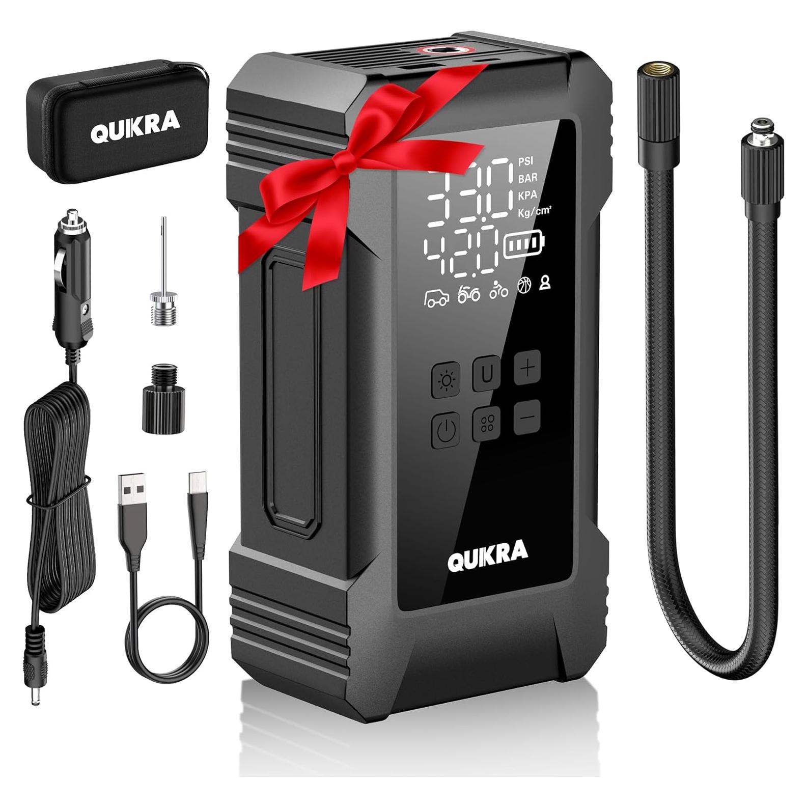 Compresor de Aire Portátil Quikra NW08 Doble Cilindro 150 PSI