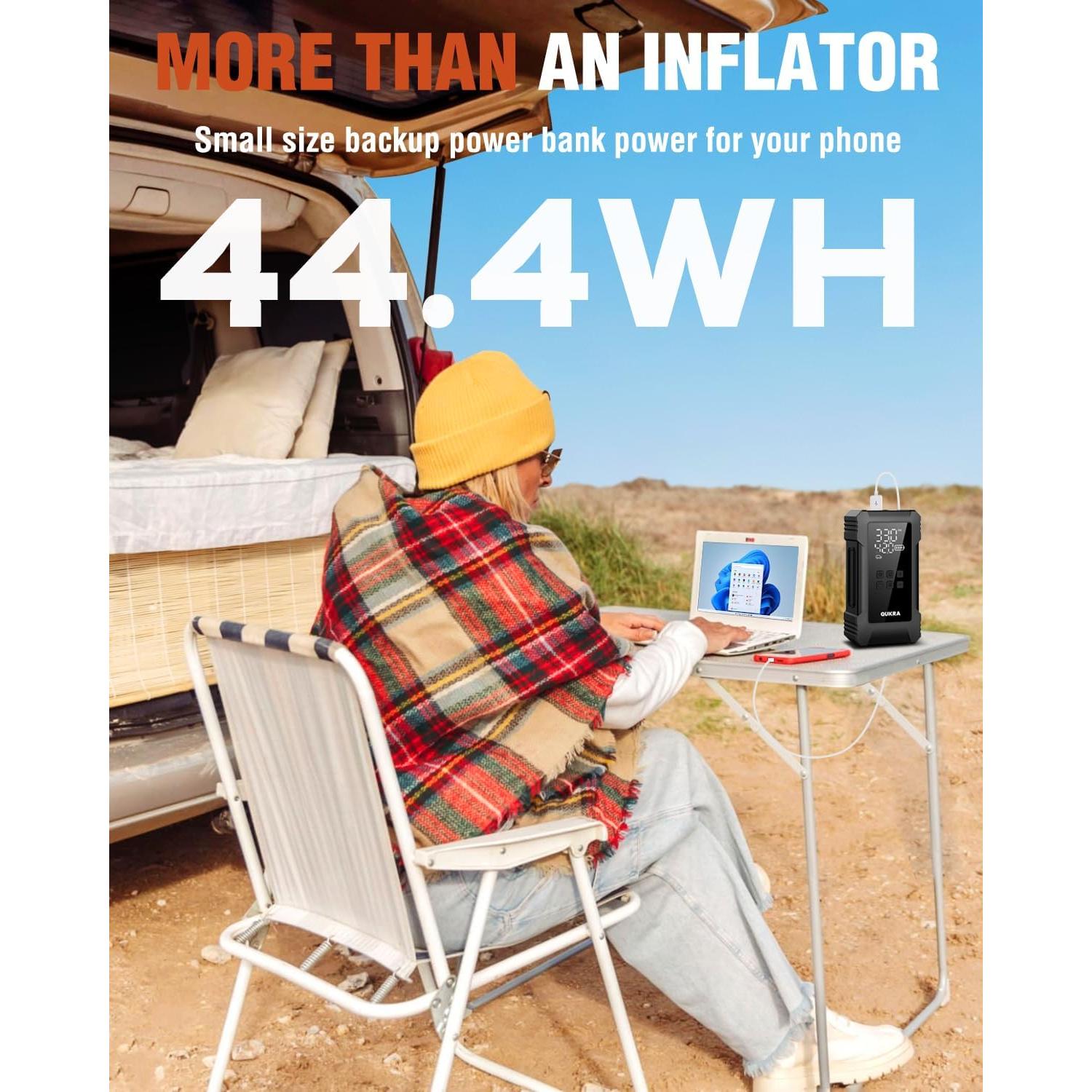 Compresor de Aire Portátil Quikra NW08 Doble Cilindro 150 PSI