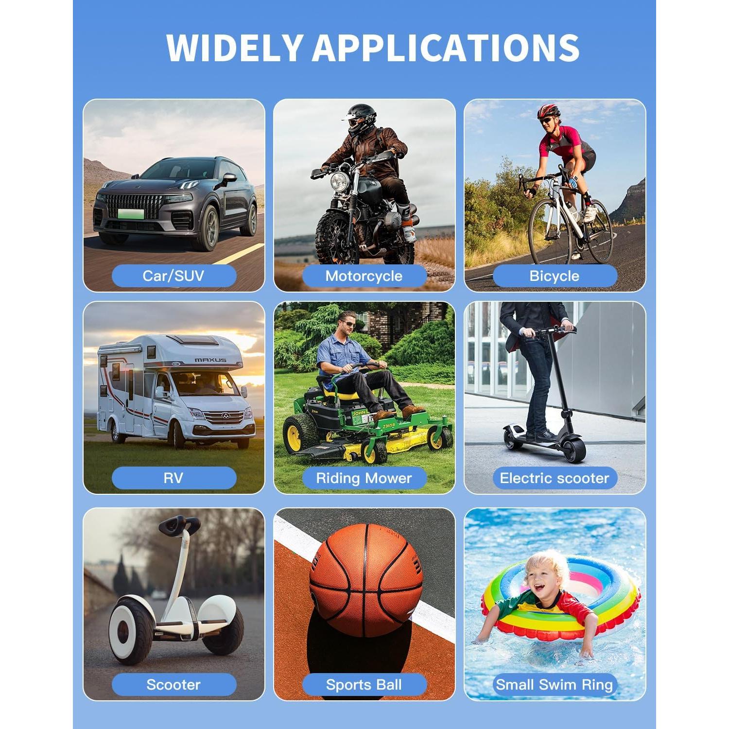 Compresor de Aire Portátil OMQ ATJ005, 150 PSI, Batería 10000 mAh