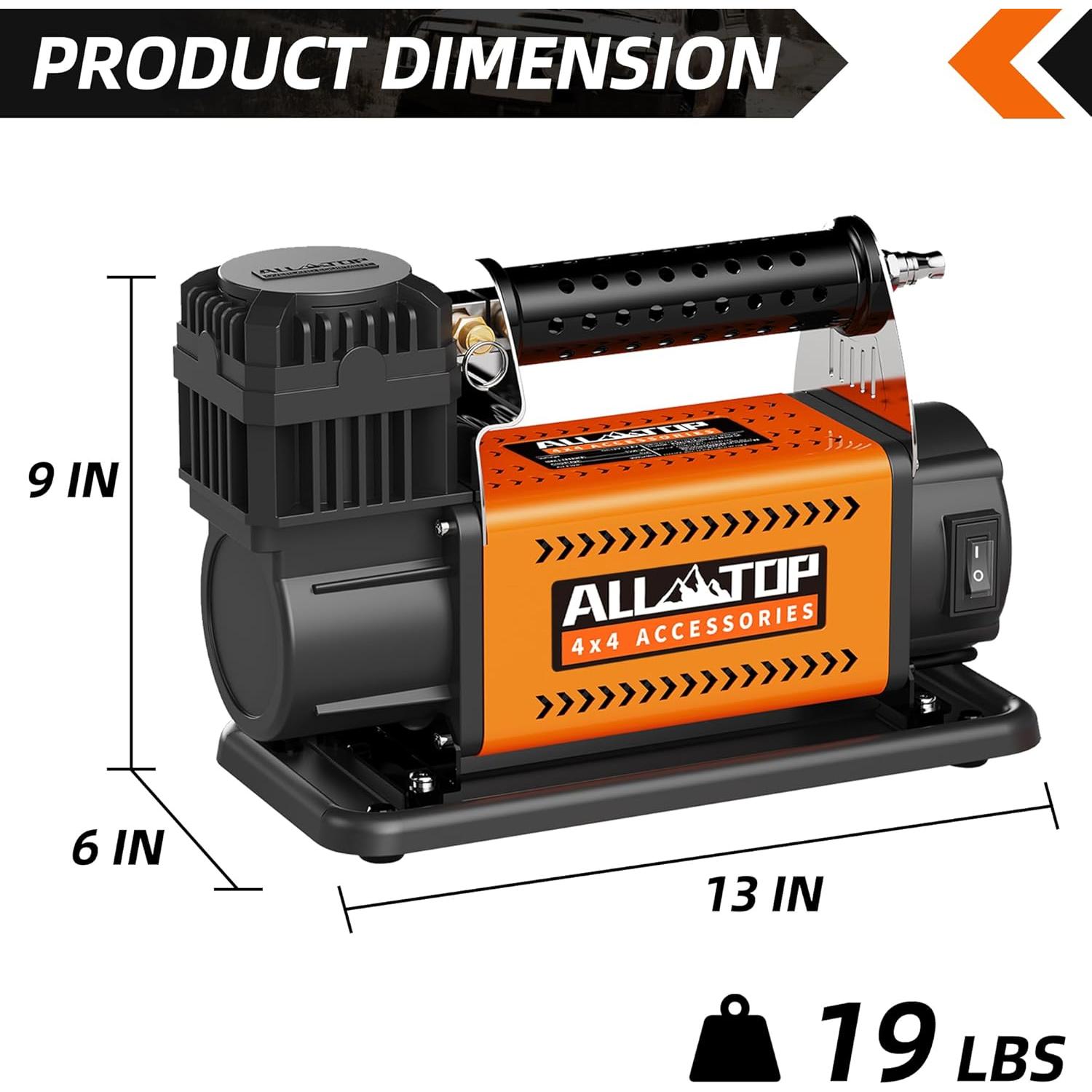 Compresor de Aire Portátil ALL-TOP 12V 150 PSI 7.06 CFM