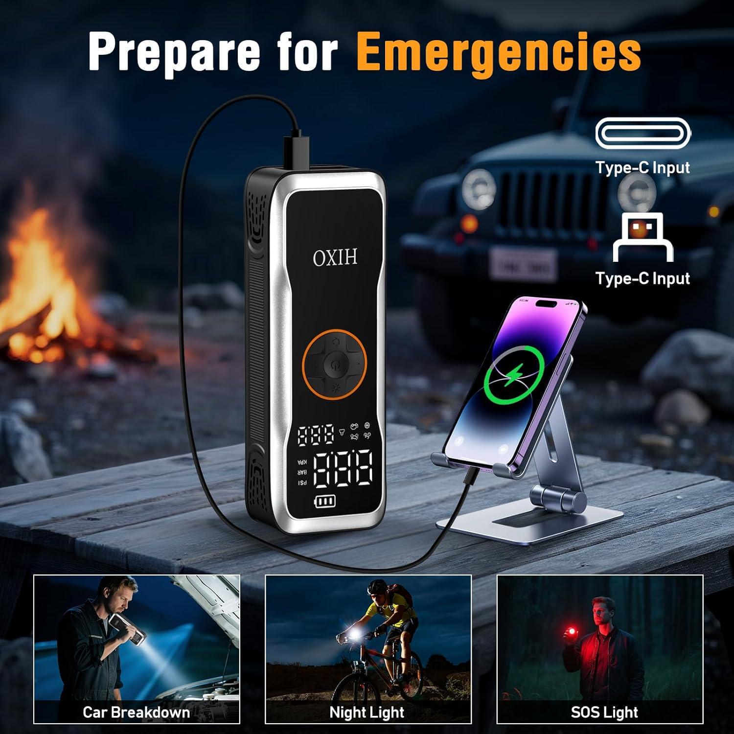 Compresor de Aire Portátil HIXO XM-8010 150PSI 20000mAh