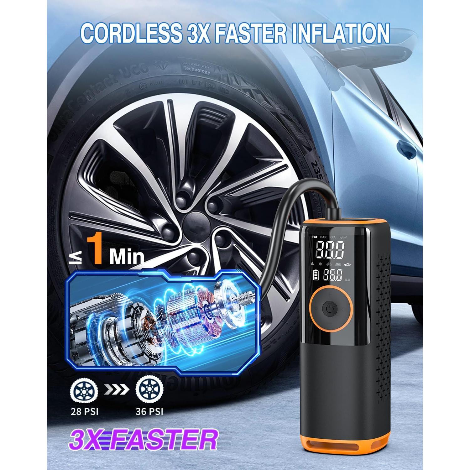 Compresor de Aire Portátil CalKoo YS001-P 15000mAh 160PSI