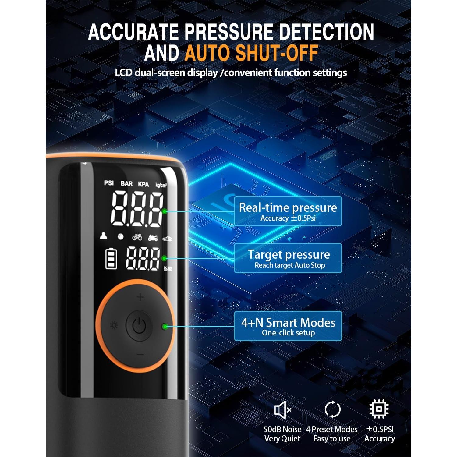 Compresor de Aire Portátil CalKoo YS001-P 15000mAh 160PSI