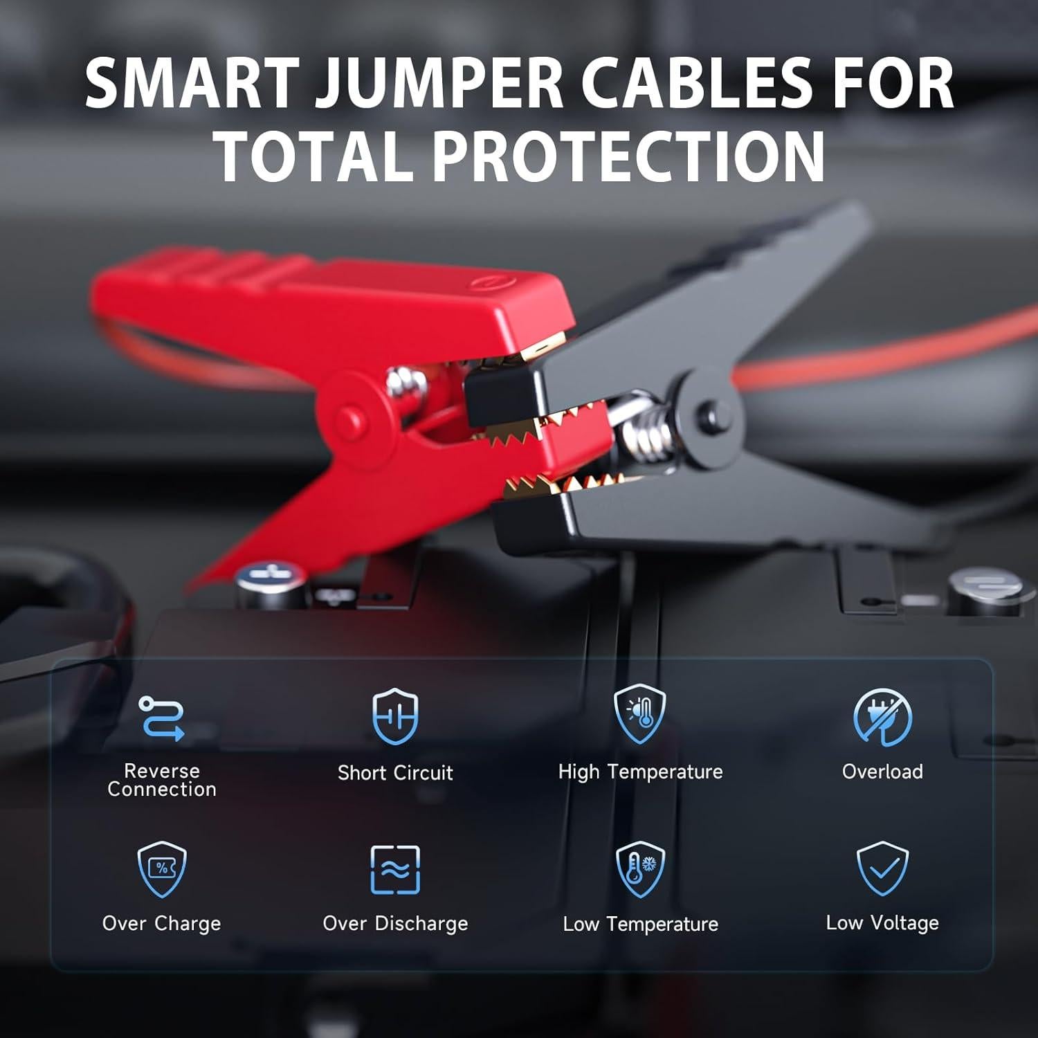 Arrancador de Batería Portátil WNDFLV JN-088D 5000A con Compresor