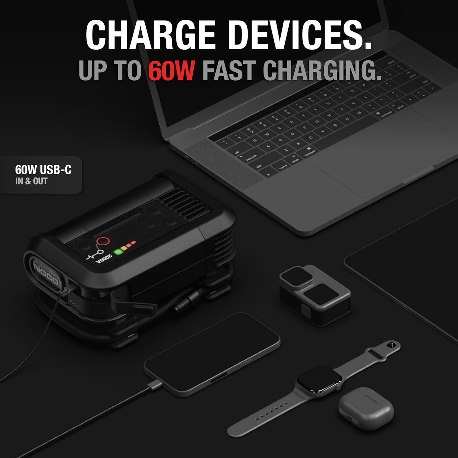 Arrancador de Salto NOCO AX65 2000A con Inflador de Neumáticos