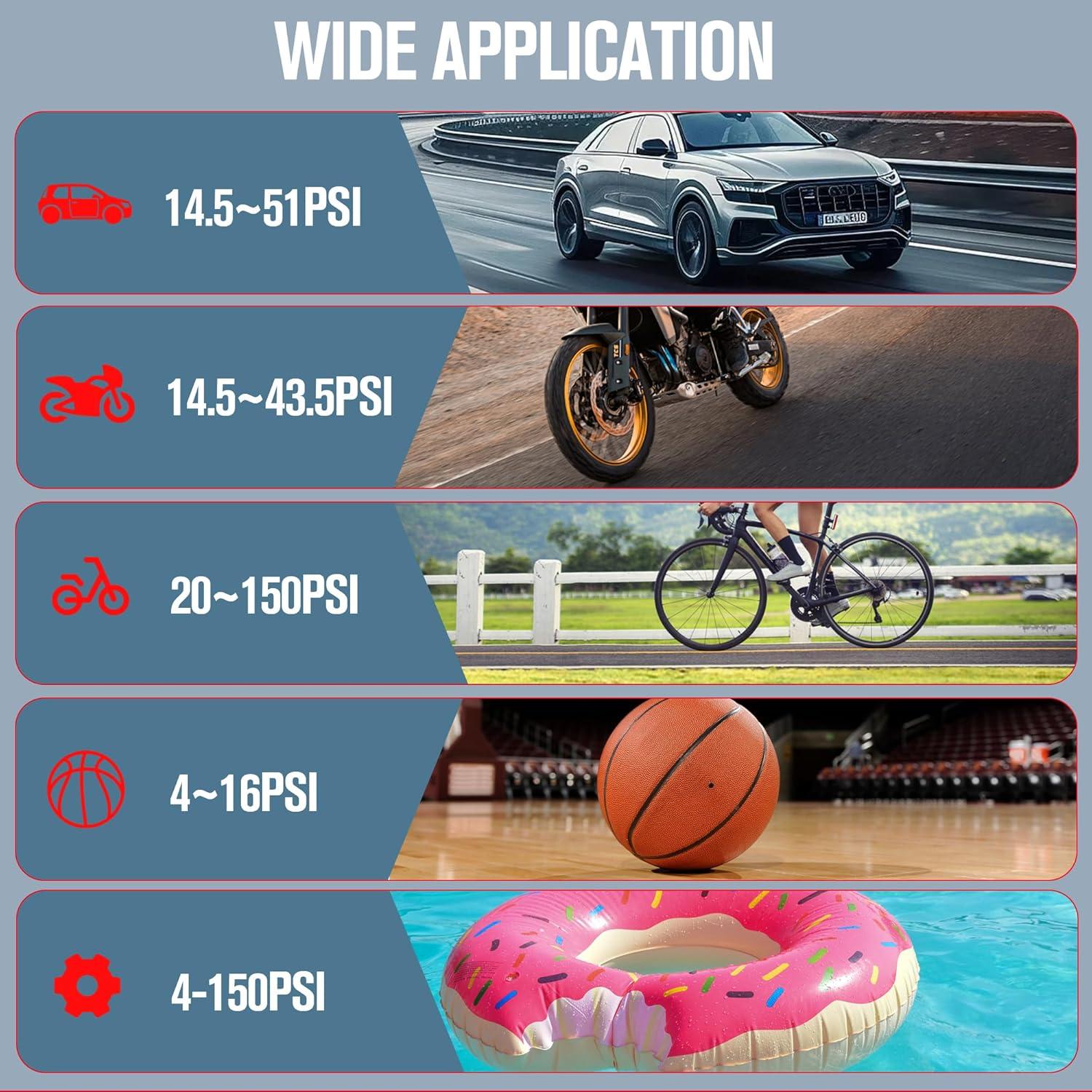 Compresor de Aire Portátil GOOLOO AP150 150PSI Bomba Inalámbrica