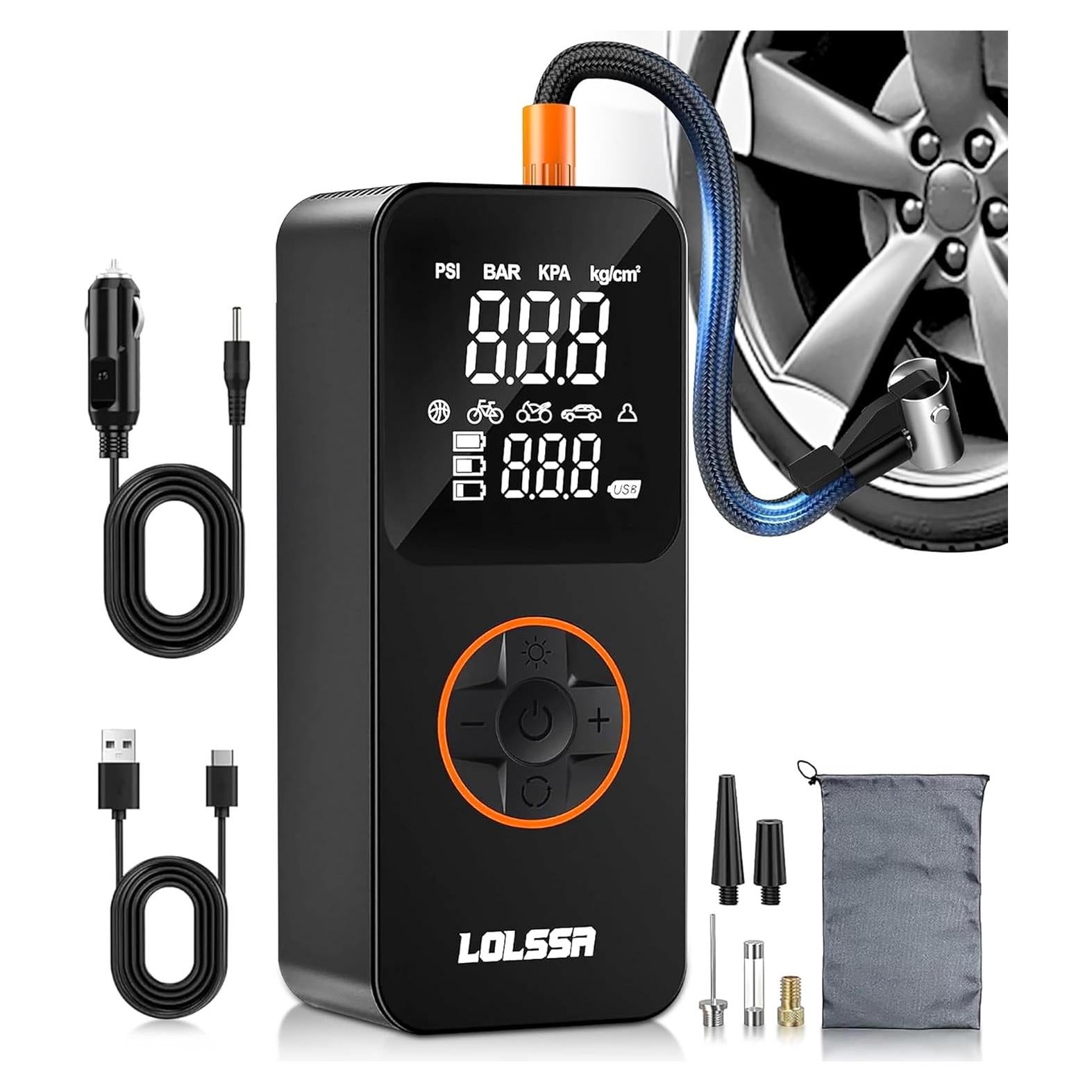 Compresor de Aire Portátil LOLSSA 150PSI Inflador Neumáticos