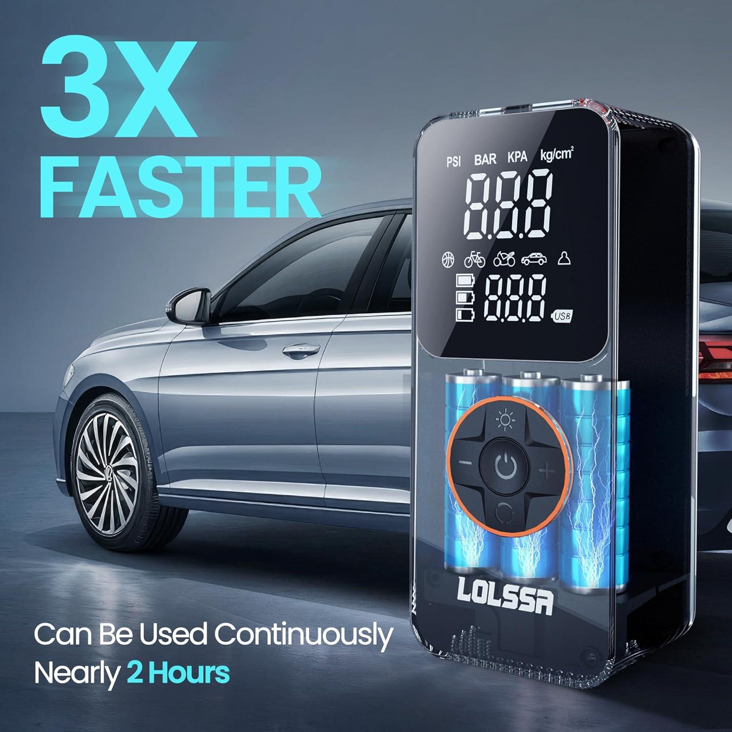 Compresor de Aire Portátil LOLSSA 150PSI Inflador Neumáticos