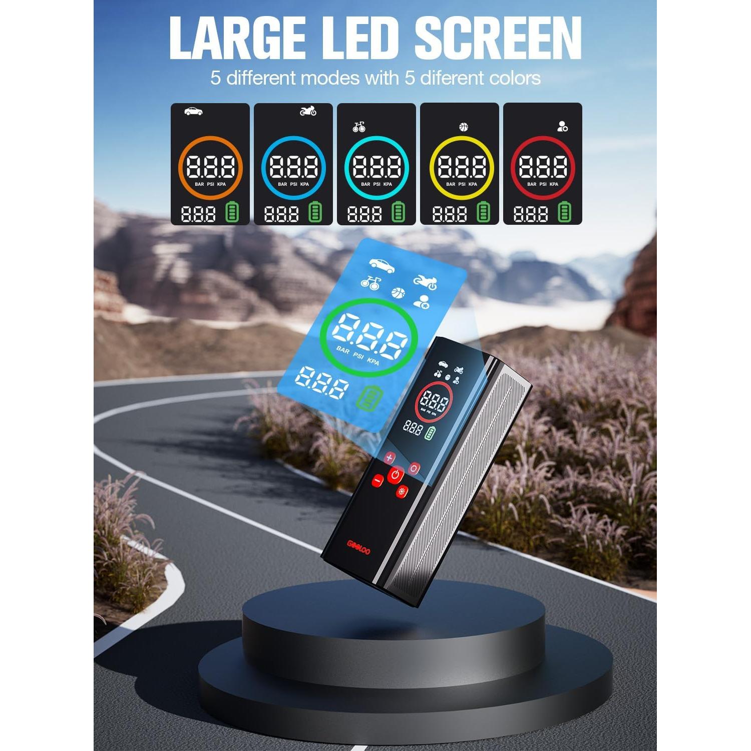 Compresor de Aire Portátil GOOLOO AP150 PRO 12V 150 PSI