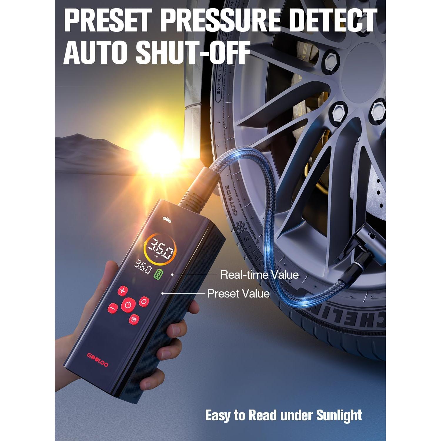 Compresor de Aire Portátil GOOLOO AP150 PRO 12V 150 PSI