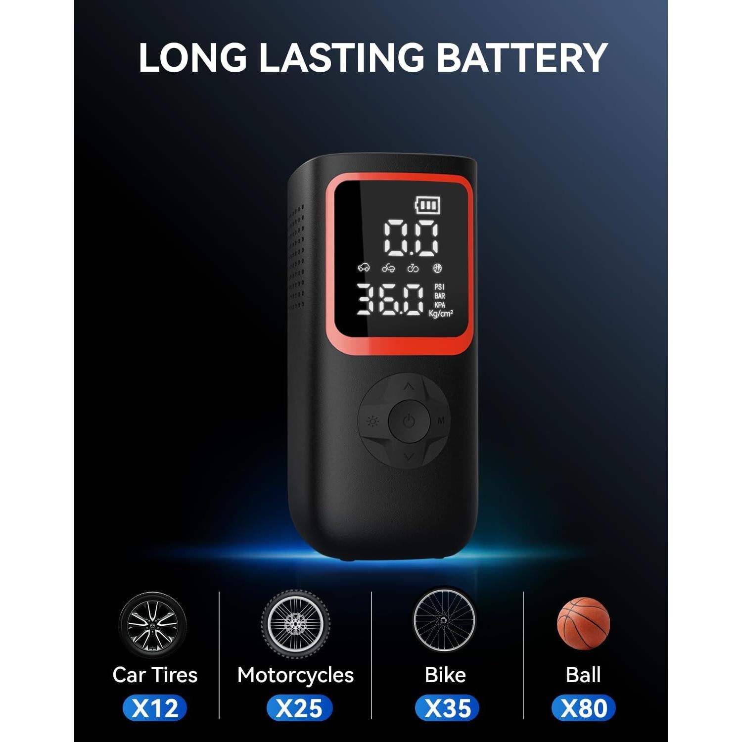 Compresor de Aire Portátil KOLTGOO 150 PSI Inflador Rápido