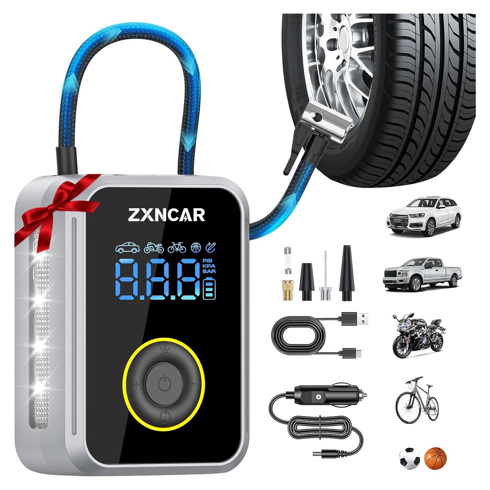 Bomba de Aire Portátil ZXNcar 12V Recargable 200PSI Inflador