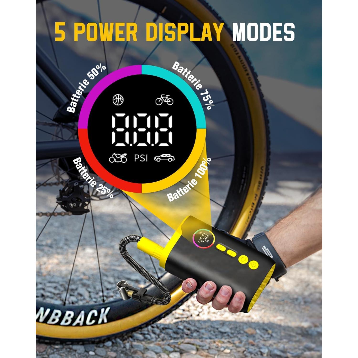 Compresor de Aire Portátil NEVERLAND 150 PSI para Neumáticos