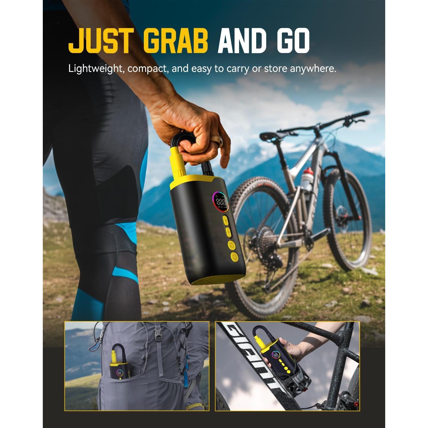 Compresor de Aire Portátil NEVERLAND 150 PSI para Neumáticos