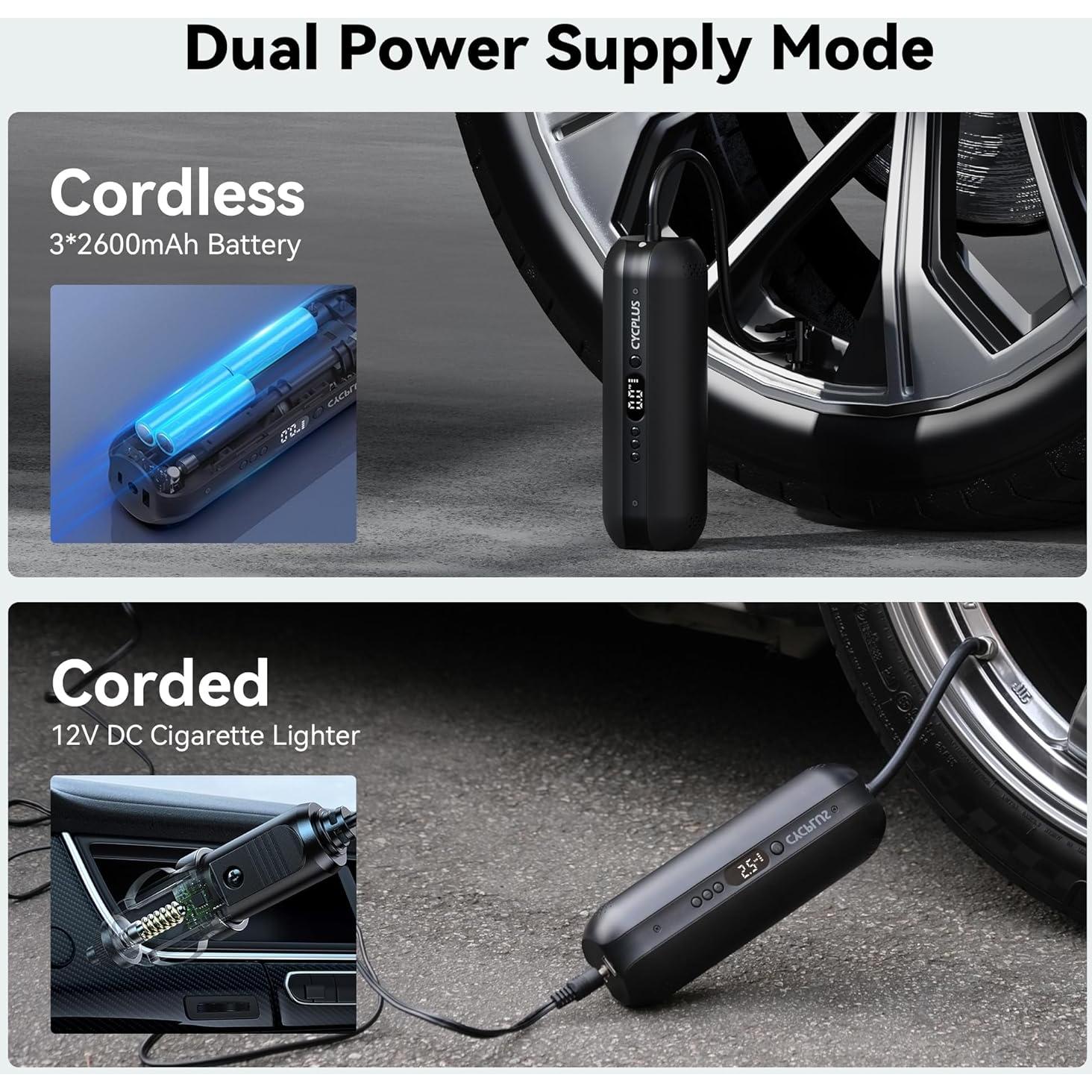 Compresor de Aire CYCPLUS AL1 150PSI Portátil con Luz LED