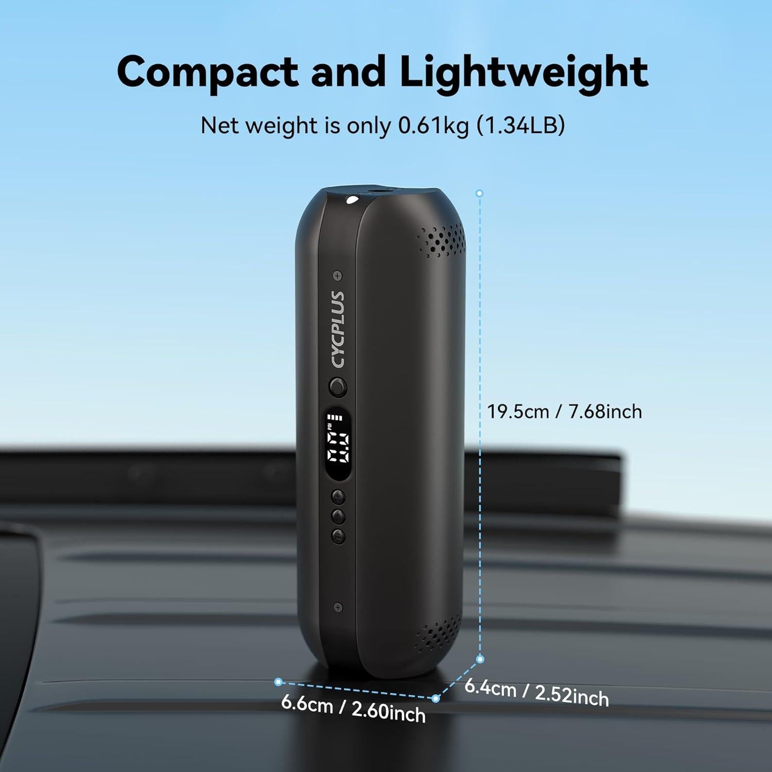 Compresor de Aire CYCPLUS AL1 150PSI Portátil con Luz LED