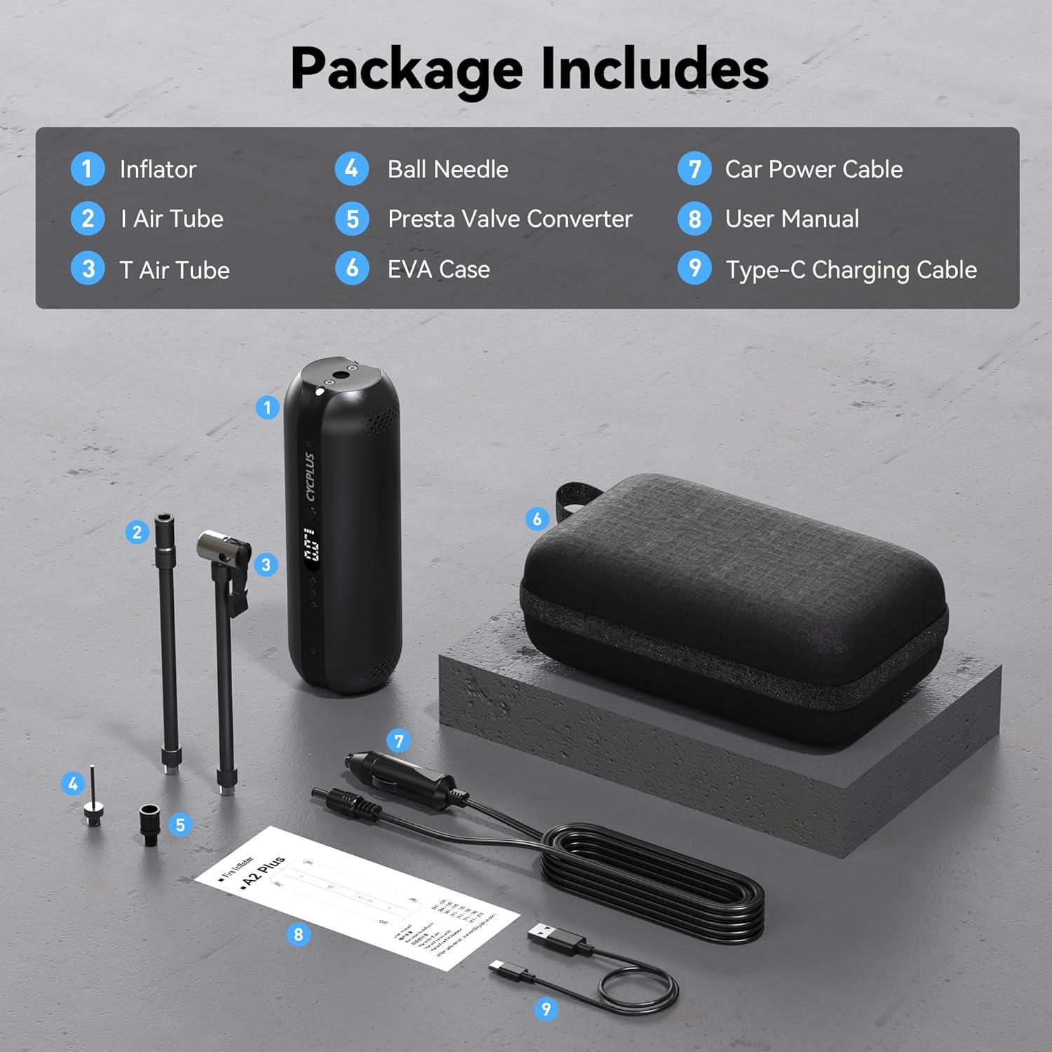 Compresor de Aire CYCPLUS AL1 150PSI Portátil con Luz LED