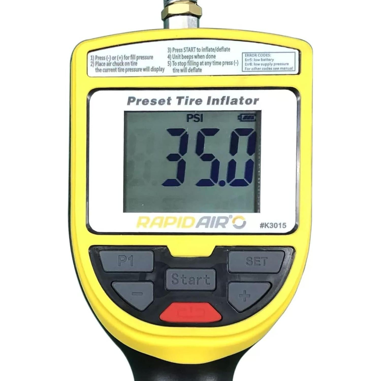 Medidor de Inflado de Neumáticos RapidAir K3015 Digital 175 PSI