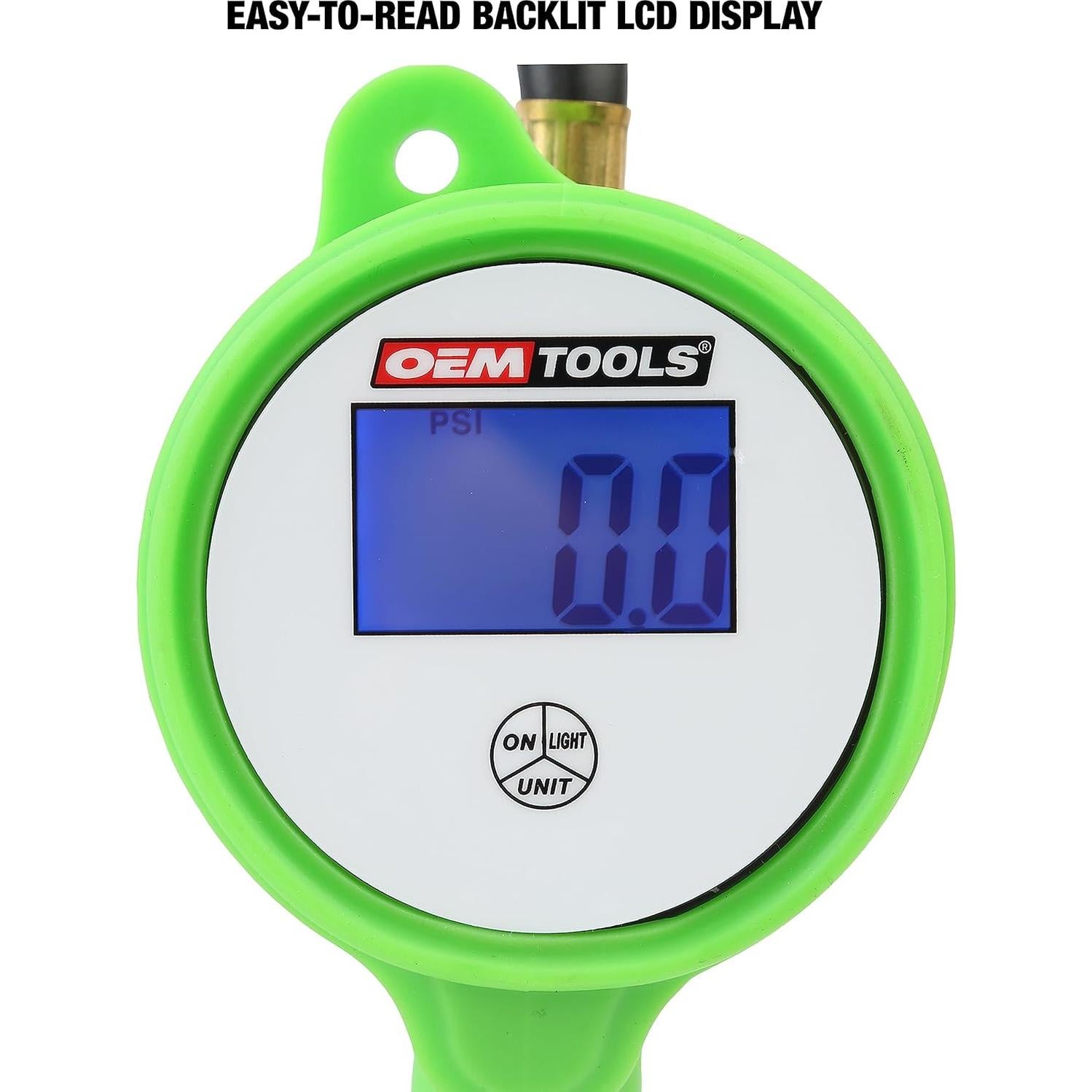 Inflador de Neumáticos Digital OEMTOOLS 24412 con Medidor LCD