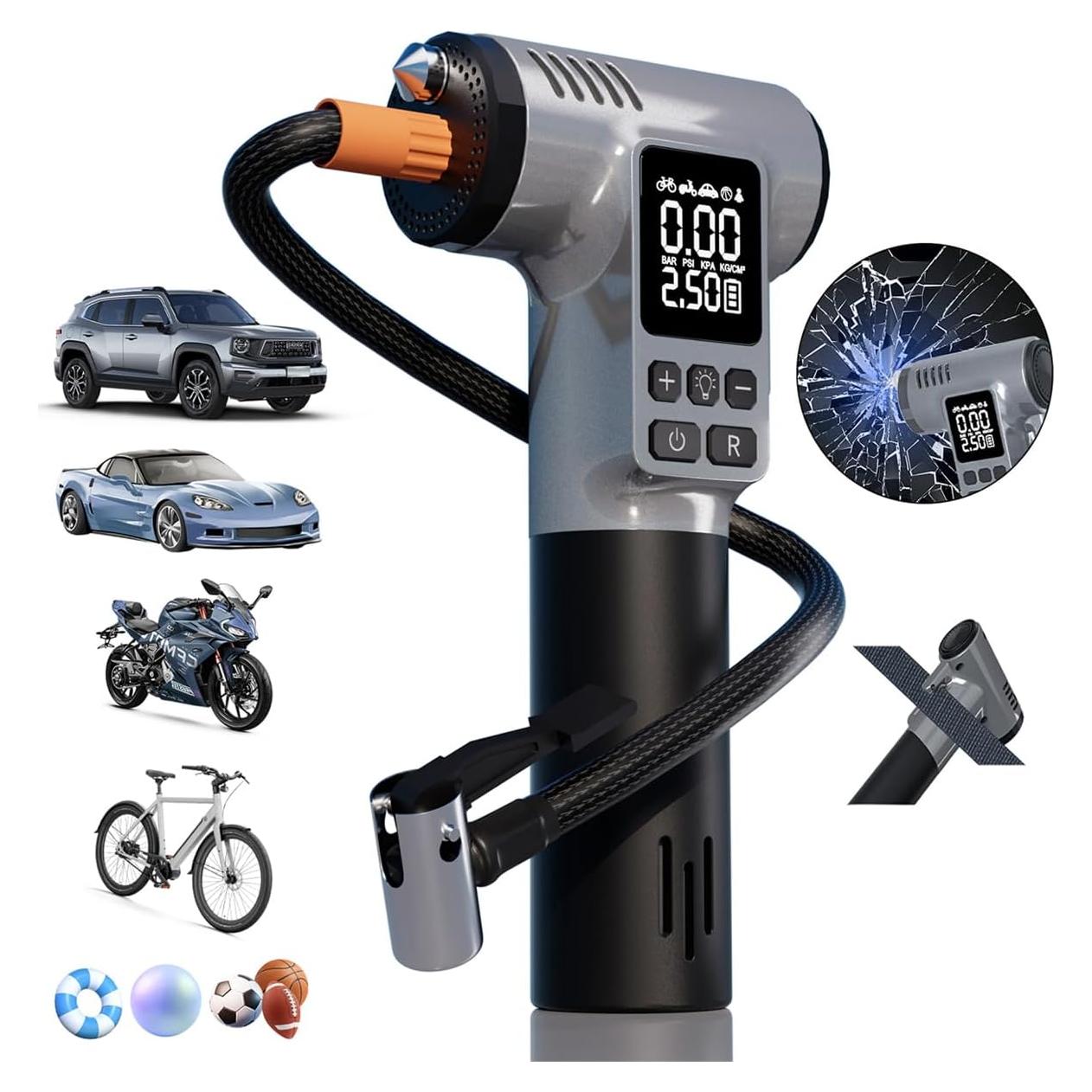 Compresor de Aire Portátil WINWEND ST-5529C 180 PSI 15500mAh