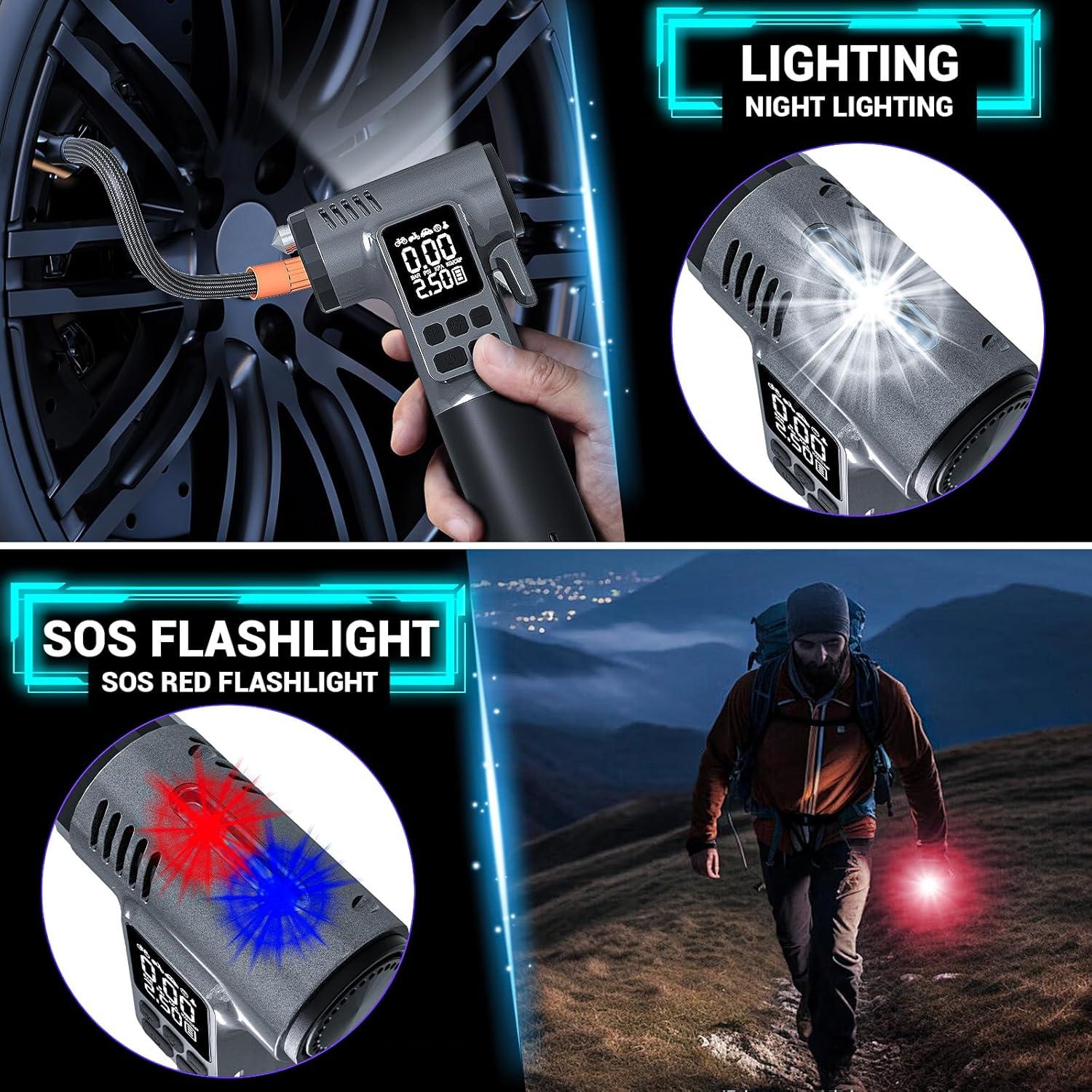 Compresor de Aire Portátil WINWEND ST-5529C 180 PSI 15500mAh